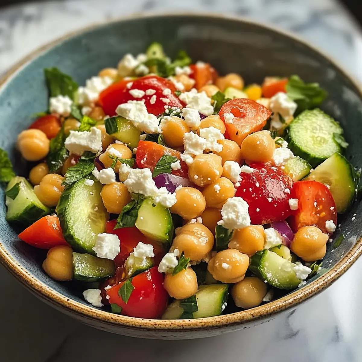 Griechischer Kichererbsensalat für den perfekten Genuss
