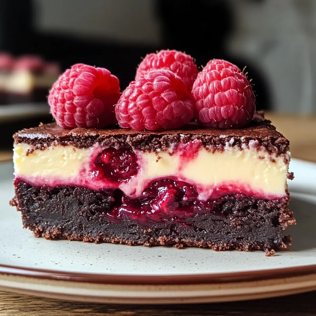Himbeer-Brownie-Cheesecake für unvergesslichen Genuss