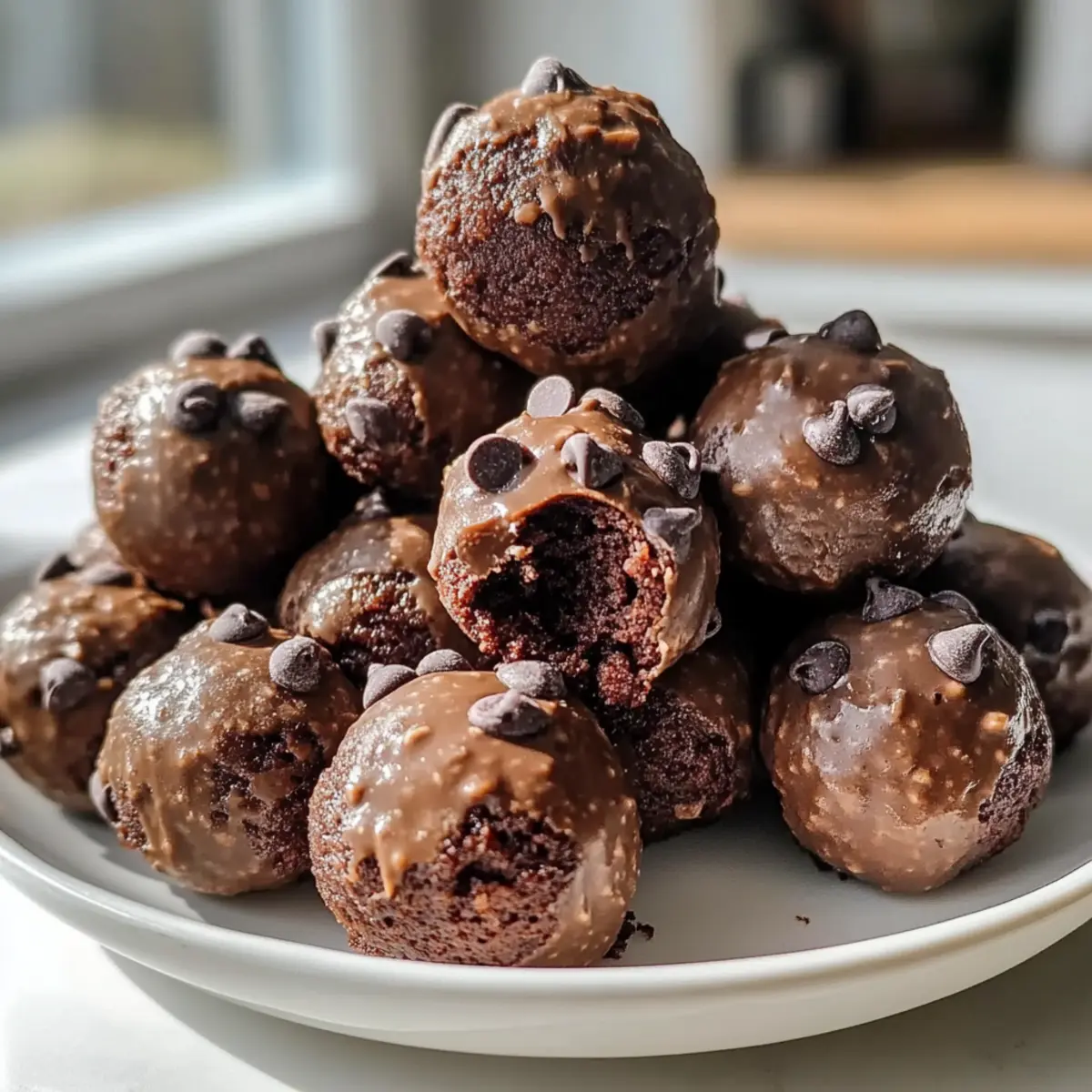 Hüttenkäse-Brownie-Protein-Bällchen für den Snackhunger