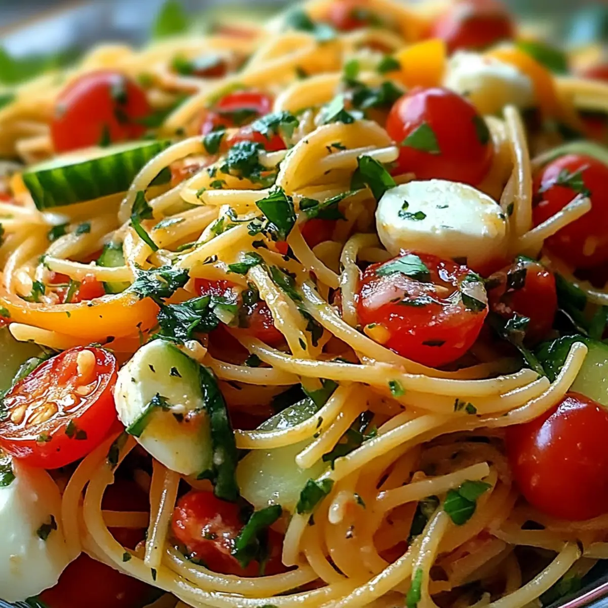 Italienischer Spaghetti-Salat für heiße Sommertage