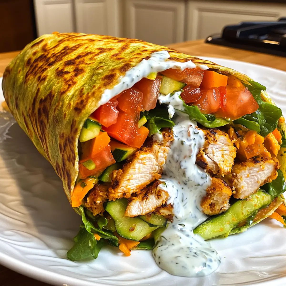 Niedrig-Carb Gyro Wrap für Genuss ohne Reue