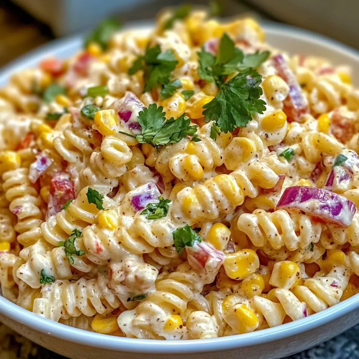 Mexikanischer Mais-Pasta-Salat für jede Grillparty