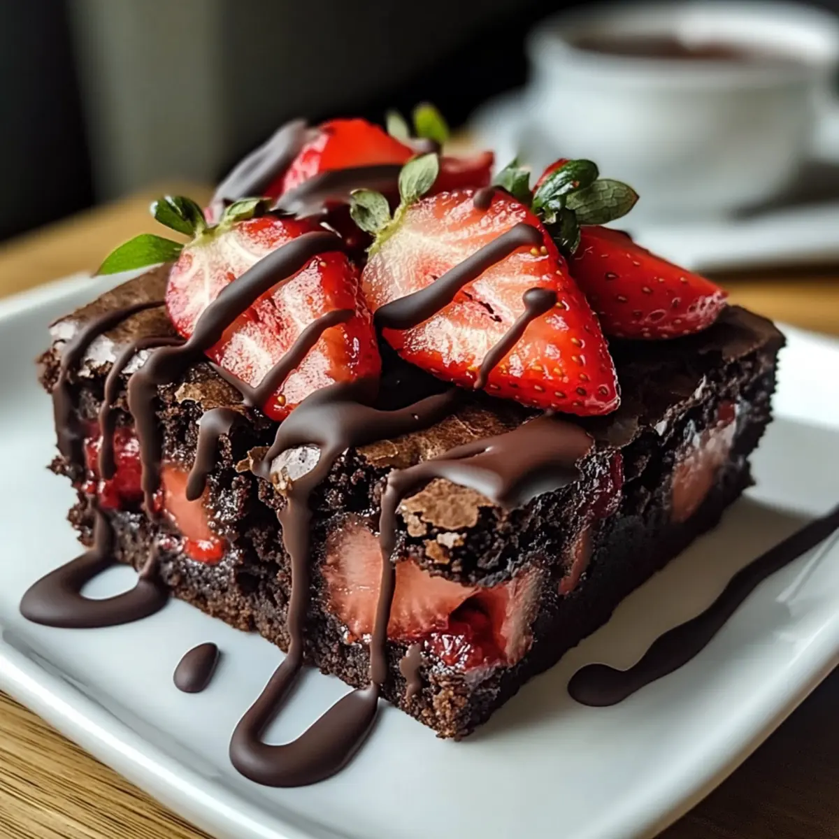 Schoko Erdbeer Brownies für Schokoladenliebhaber