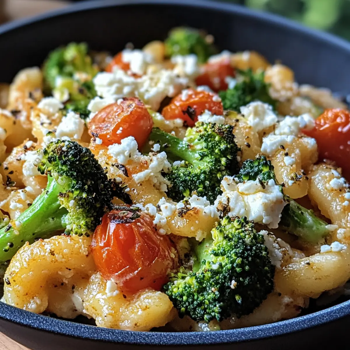Schupfnudelpfanne mit Brokkoli, Feta und Tomaten