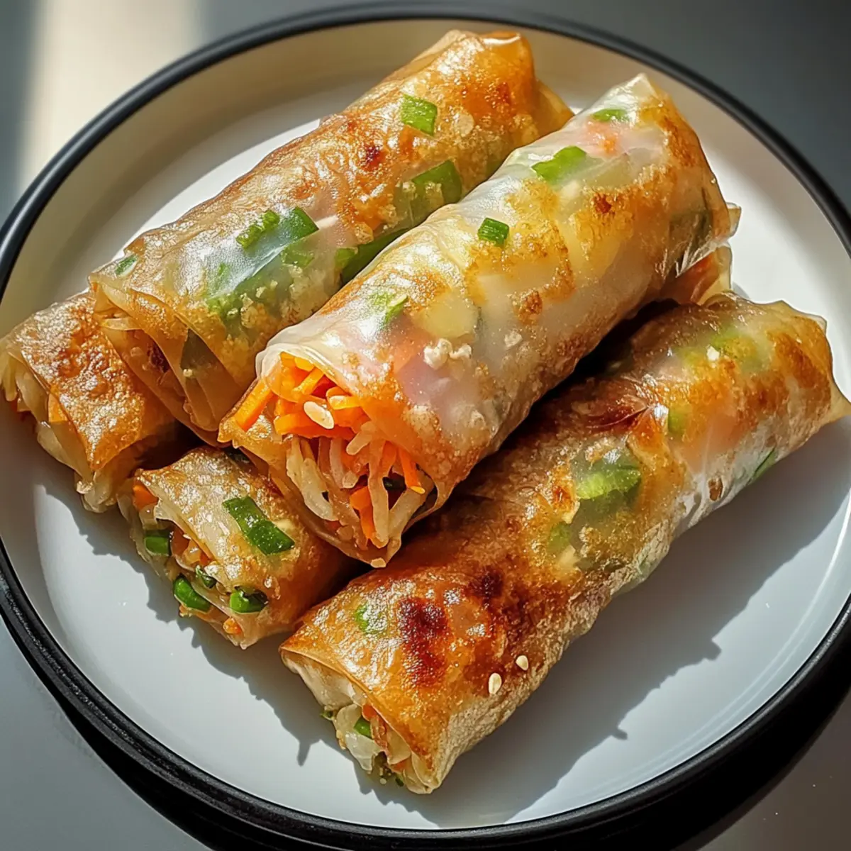 Geschmackvolle Luftfritteuse Reispapier Nudeln Rollen