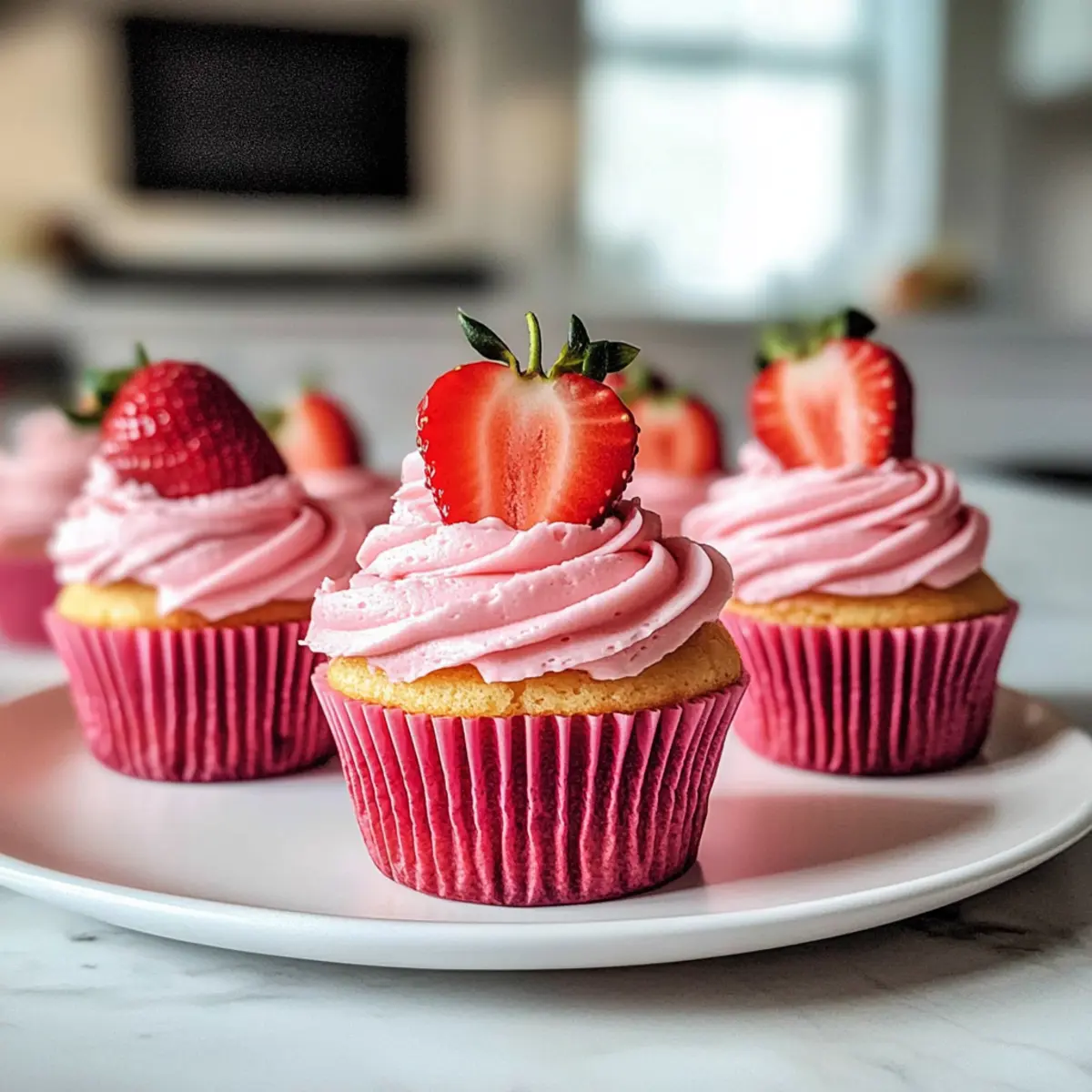Vegane Erdbeer-Cupcakes für jeden Anlass
