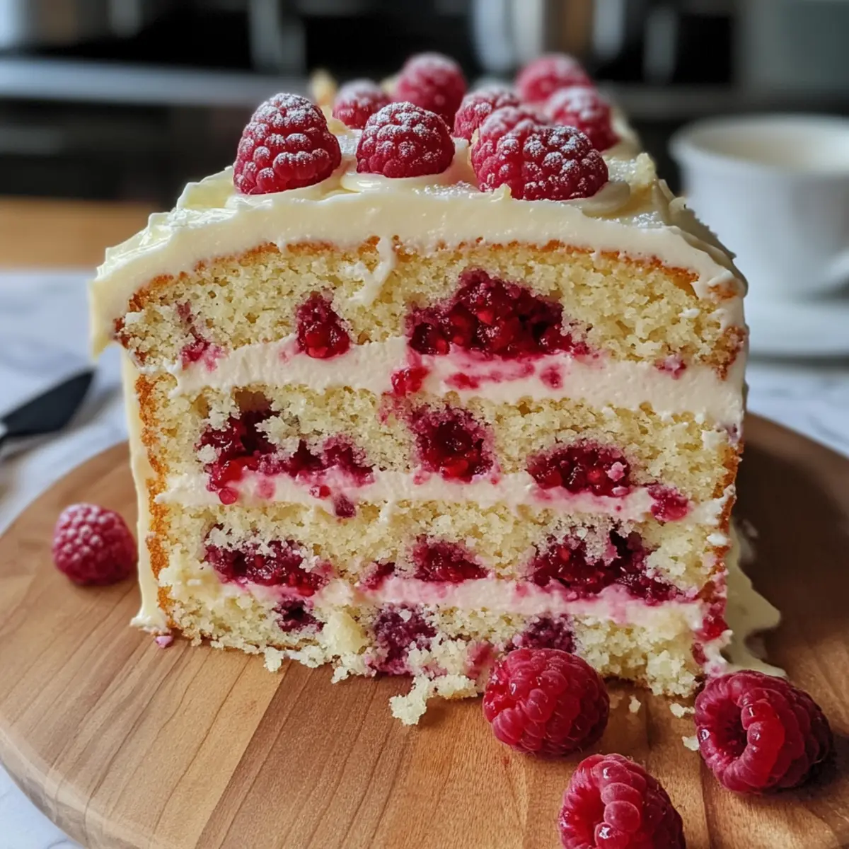 Weißer Schokoladen Himbeer Kuchen ganz einfach gemacht