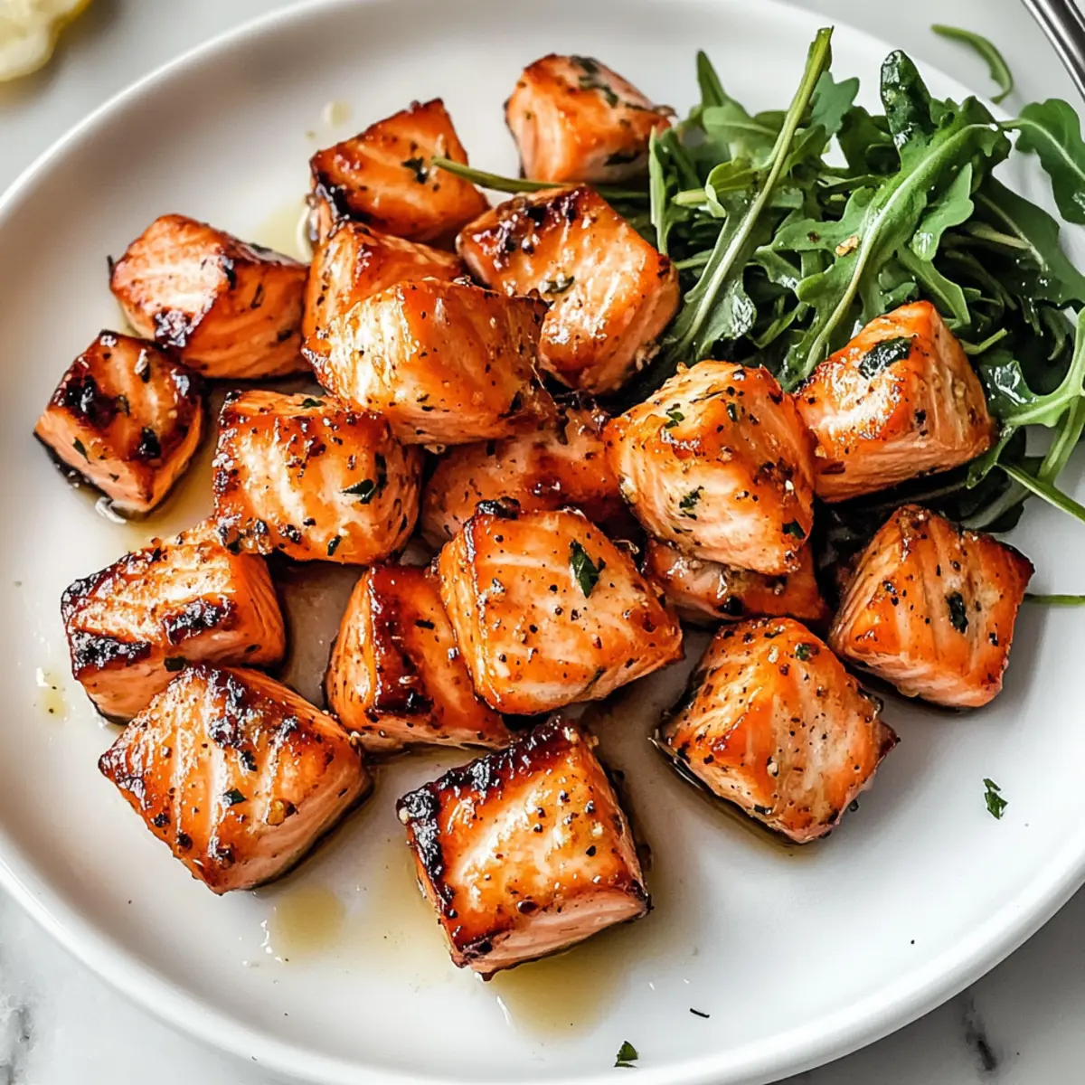 Luftfritteuse Lachs Bissen mit Zitronenbutter