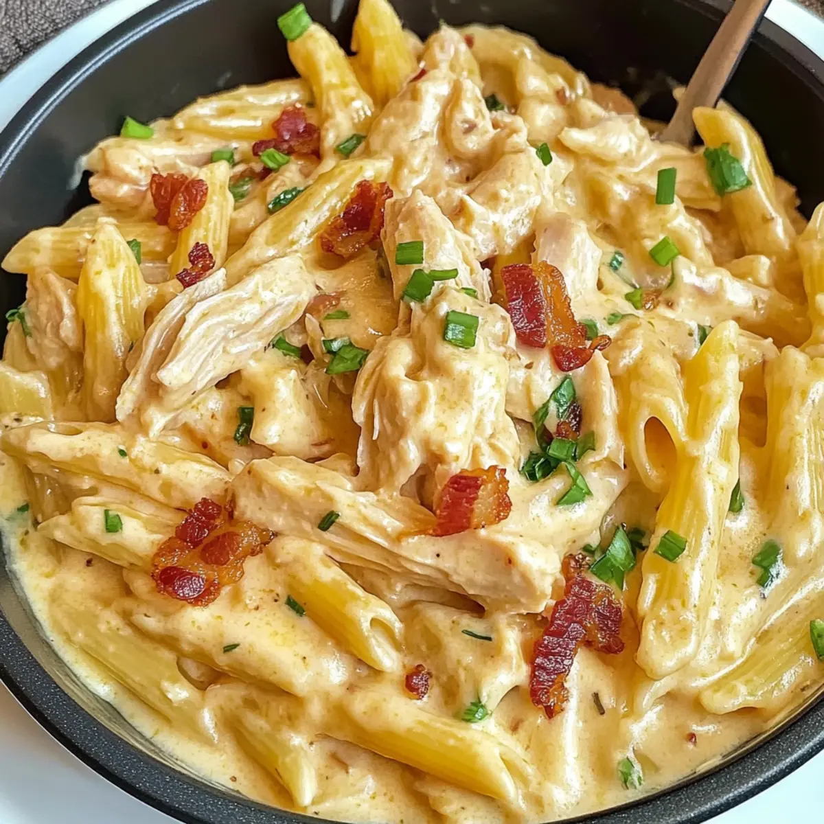 Knacken Hähnchen Penne: Cremiges Pasta-Vergnügen