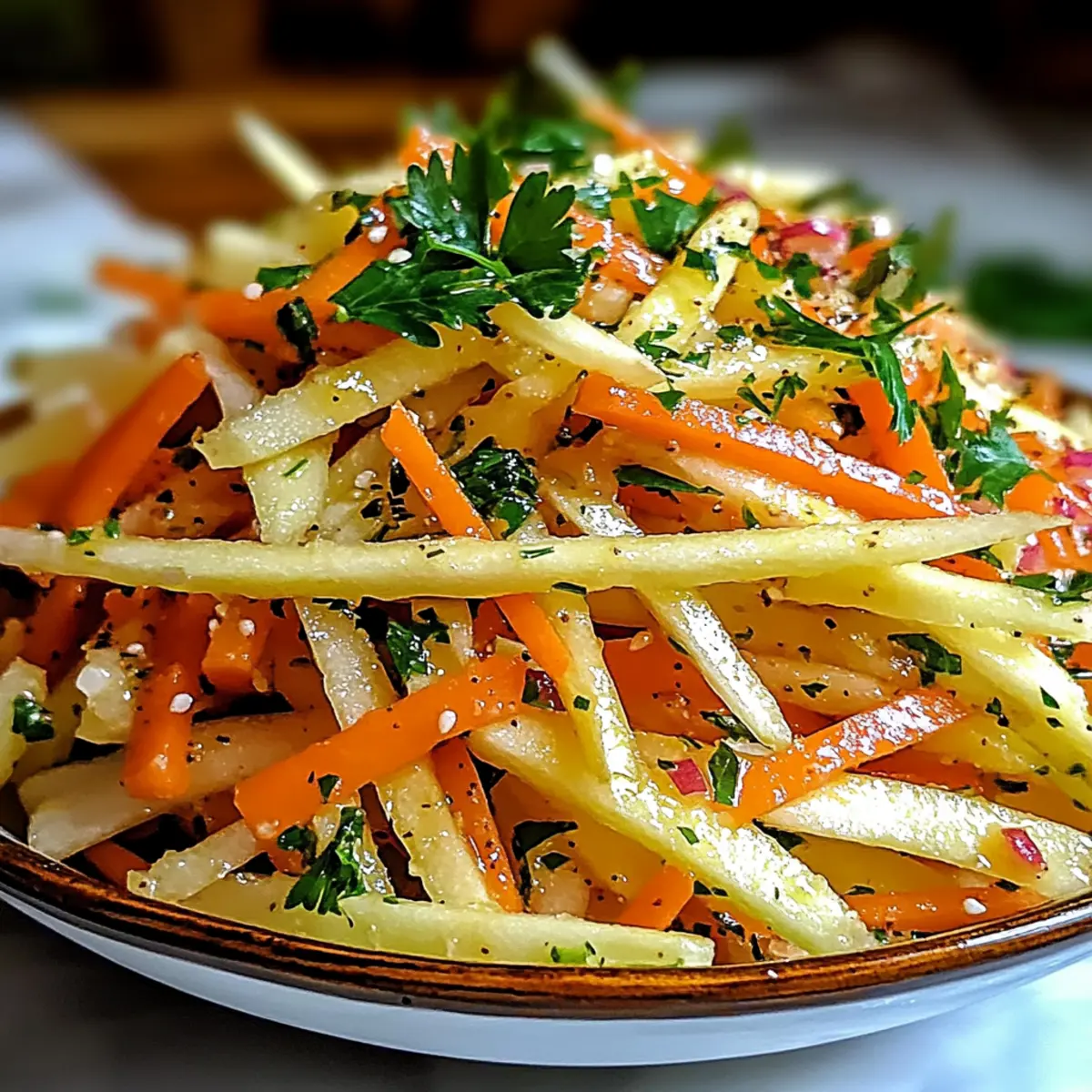 Kohlrabi Karotten Apfel Salat – Frisch und Gesund genießen
