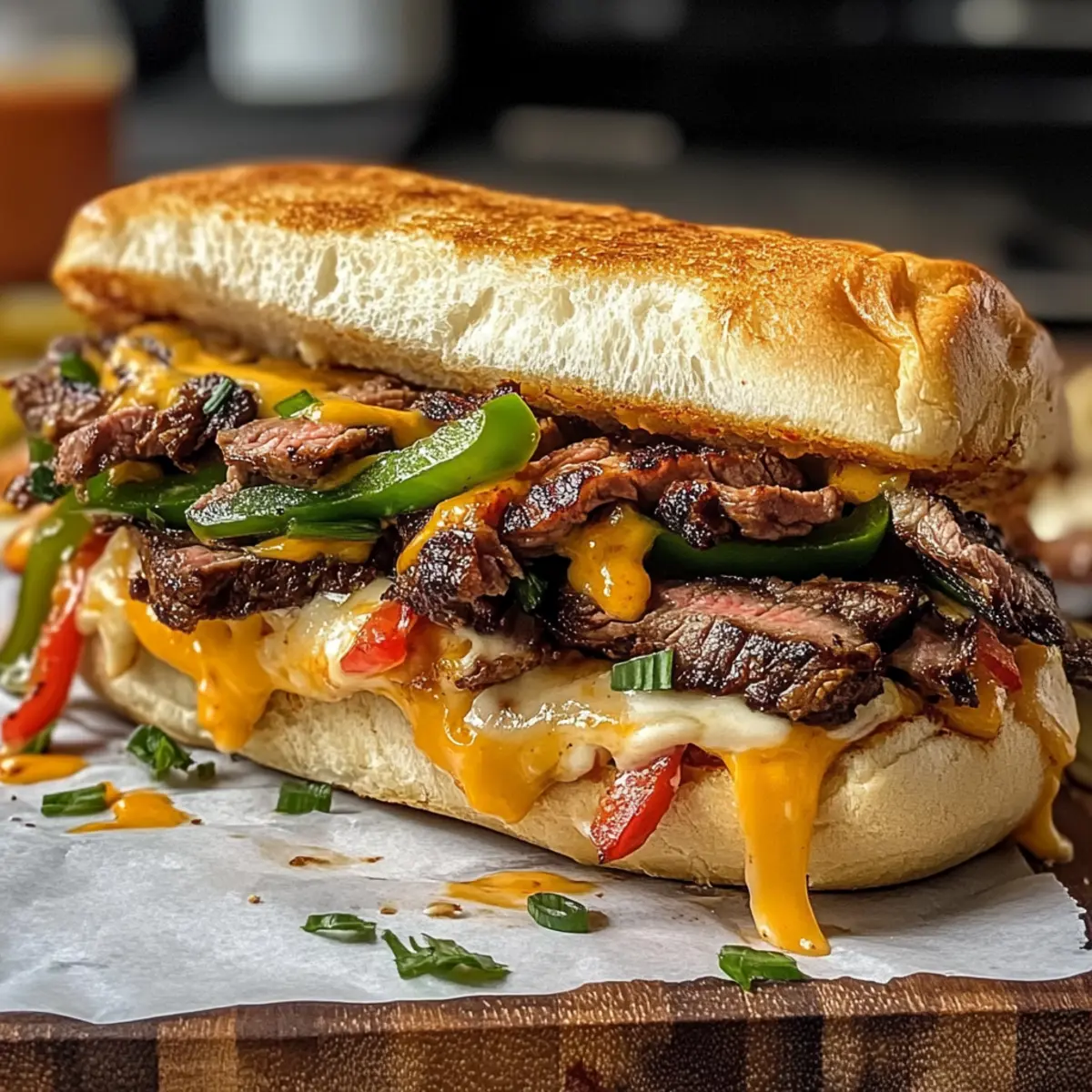 Koreanisches Steak-Sandwich mit cremiger Knoblauchsoße