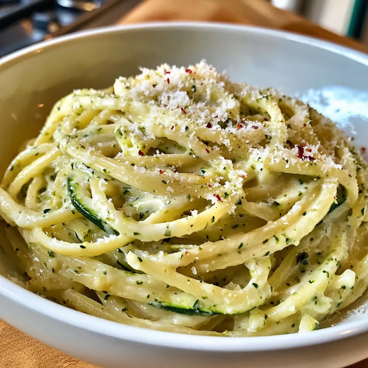 Schnelle cremige Zucchini-Pasta in 15 Minuten