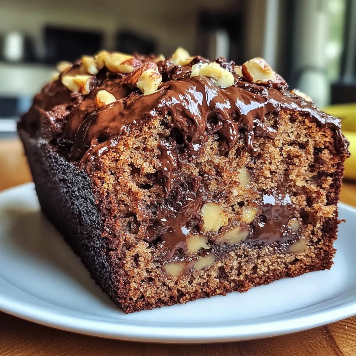 Schoko-Bananenbrot mit Nüssen einfach backen